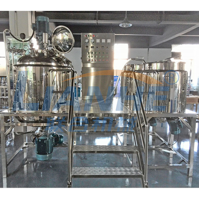 500Lは化粧品のクリームのためのタイプ真空の乳化剤のミキサーSUS304フレームを修理した