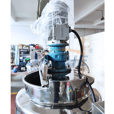 1.5KW手のSanitizerの生産設備、化粧品のための2枚のジャケットのホモジェナイザーのミキサー