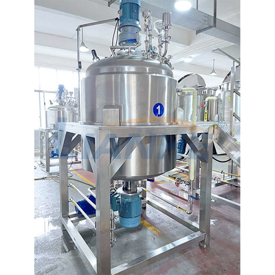 1000L化粧品のミキサーのクリームのシャンプーの真空の乳化剤の高いせん断ボディ ローションの混合タンク